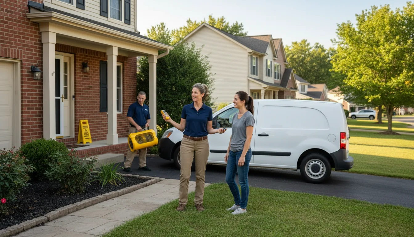 Residential water damage restoration in Everett, PA